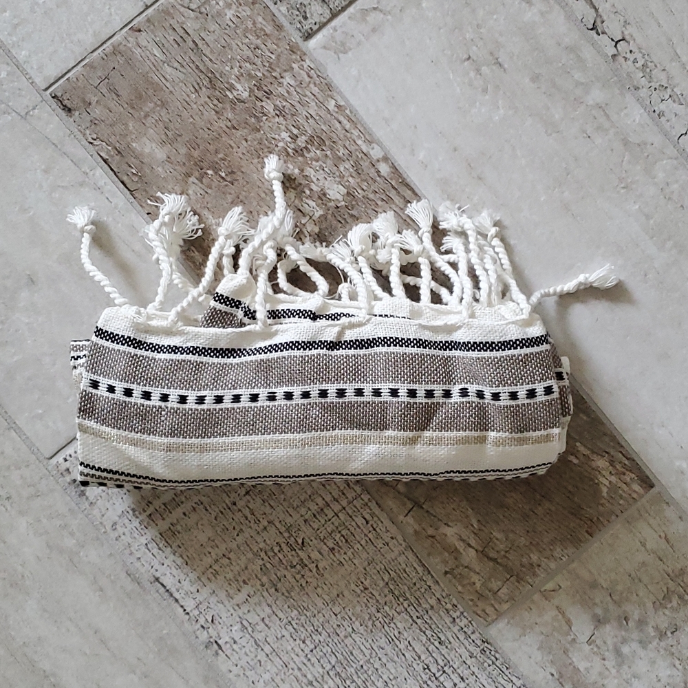 New Fouta Kitchen Hand Towel 100% Cotton Fringe